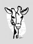 Inked Safari Leaves III-Giraffe 1