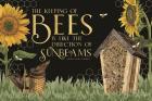 Honey Bees & Flowers Please landscape on black IV-Sunbeams