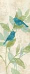 Love Bird Patterns Turquoise Panel I