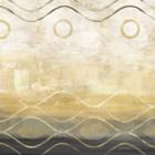 Abstract Waves Black/Gold II
