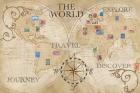 Old World Journey Map Stamps Cream
