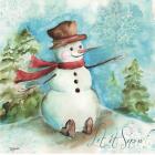 Watercolor Snowmen I