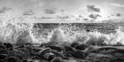 Waves Crashing, Point Reyes, California (detail, BW)