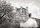 Young Woman at the Chateau de Chambord (BW)