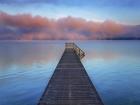 Boat Ramp and Fog Bench, Bavaria, Germany