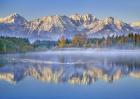 Allgaeu Alps and Hopfensee lake, Bavaria, Germany