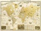 Gilded 1859 Map of the World