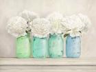 Peonies in Mason Jars