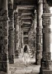 At the Temple, India (BW)