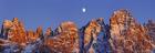 Pale Di San Martino And Moon, Italy