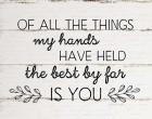 The Best By Far is You