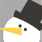 Snowman on Stripes II