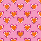 Pink and Orange Hearts