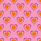 Pink and Orange Hearts