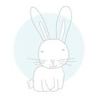 White Bunny Blue