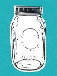 Pop Art Mason Jar - Blue