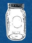 Pop Art Mason Jar - Dark Blue