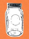 Pop Art Mason Jar - Orange