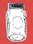 Pop Art Mason Jar - Red