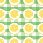 Lemon on Green Gingham