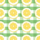 Lemon on Green Gingham