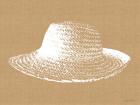 Burlap and White Sunhat