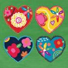 Multi Painted Hearts