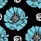 Bold Turquoise Flower I