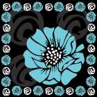 Bold Turquoise Flower X