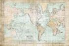 World Map Vintage 1913