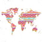 World Map Kilim & Gold