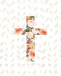 Orange Floral Cross