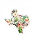 Texas Floral Collage I