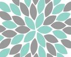 Teal Foliage Floral II