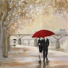 Romantic Paris III Red Umbrella