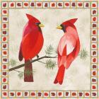 Festive Birds Two Cardinals