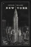 Blueprint Map New York Chrysler Building Black