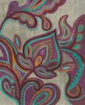 Bohemian Paisley II Aubergine