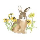 Wildflower Bunnies III Sq