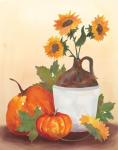 Watercolor Harvest Sunflower I