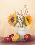 Watercolor Harvest Sunflower II