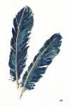 Gold Feathers IV Indigo