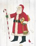 Vintage St Nick II no Words on White Wood