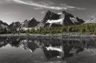 Amethyst Lake Reflection BW with Color