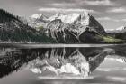 Kananaskis Lake Reflection BW with Color