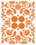 Retro Orange Otomi Monotone