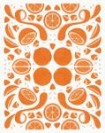 Retro Orange Otomi Monotone