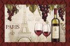 Wine in Paris I Damask Border