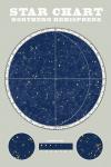 Northern Star Chart Blue Gray