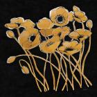 Gold Black Line Poppies I v2